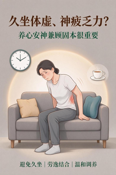 久坐体虚、神疲乏力?养心安神兼顾固本很重要