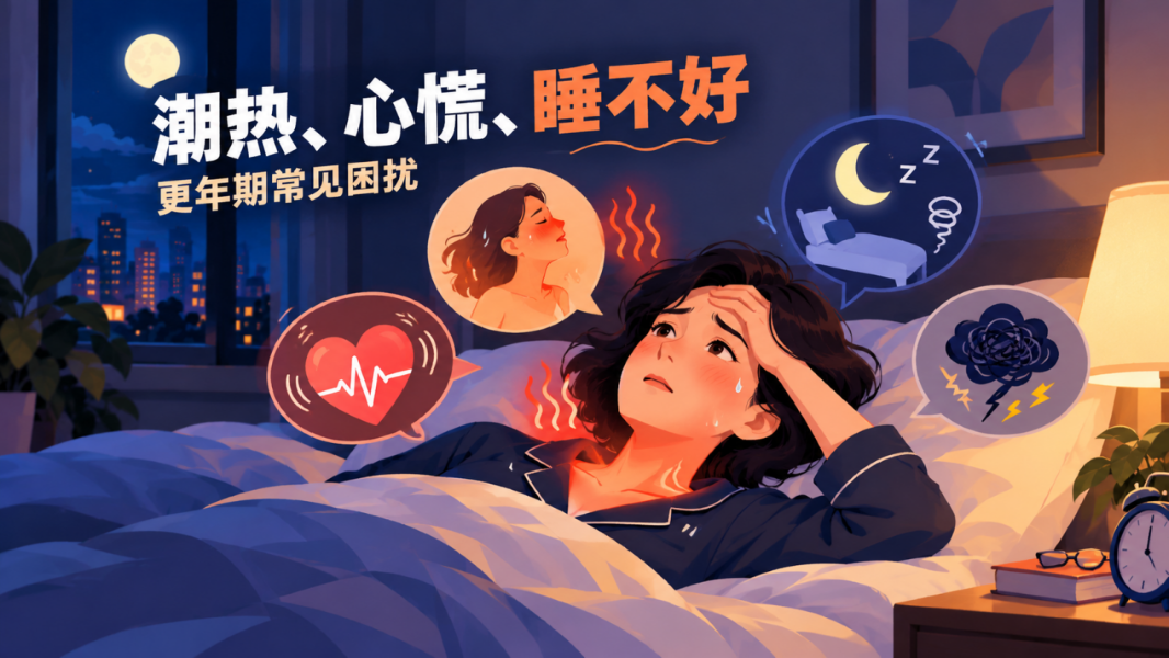 更年期烦躁失眠、潮热心慌？女性心身调理干货